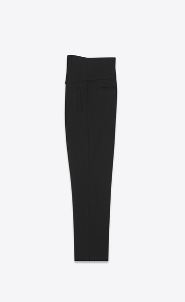 Pants with a button waist in Saint Laurent gabardine